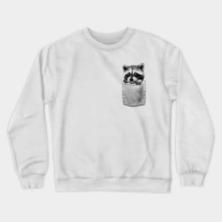 Raccoon in Pocket Crewneck Sweatshirt